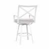 Bristol Swivel Barstool in Canvas Flax w/ Self Welt - Back Side Angle - Bristol Swivel Barstool in Canvas Flax w/ Self Welt - Back Side Angle