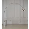 Wesley Floor Lamp Aluminum And White Marble Base - Lifestyle