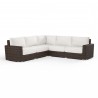 Montecito Sectional in Canvas Flax w/ Self Welt - Front Side Angle