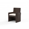 Montecito Dining Chair in Canvas Natural w/ Self Welt - Front Side Angle