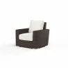 Montecito Club Chair in Canvas Flax w/ Self Welt - Front Side Angle - Montecito Club Chair in Canvas Flax w/ Self Welt - Front Side Angle
