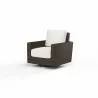 Montecito Swivel Rocker Club Chair in Canvas Flax w/ Self Welt - Front Side Angle - Montecito Swivel Rocker Club Chair in Canvas Flax w/ Self Welt - Front Side Angle