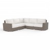 Coronado Sectional in Canvas Flax w/ Self Welt - Front Side Angle