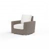 Coronado Club Chair in Canvas Flax w/ Self Welt - Front Side Angle