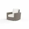 Coronado Club Chair in Canvas Flax w/ Self Welt - Front Side Angle - Coronado Club Chair in Canvas Flax w/ Self Welt - Front Side Angle
