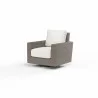 Coronado Swivel Rocker in Canvas Flax w/ Self Welt - Front Side Angle - Coronado Swivel Rocker in Canvas Flax w/ Self Welt - Front Side Angle