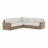 Havana Sectional in Canvas Flax w/ Self Welt - Front Side Angle - Havana Sectional in Canvas Flax w/ Self Welt - Front Side Angle