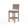 Havana Counter Stool in Canvas Natural w/ Self Welt - Front Side Angle