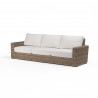 Havana Sofa in Canvas Flax w/ Self Welt - Front Side Angle