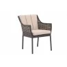 Alfresco Home Milou Wicker Dining Armchair - Front Side Angle - Alfresco Home Milou Wicker Dining Armchair - Front Side Angle
