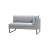 Cane-Line Flex 2-Seater Sofa, Left Module Light Grey