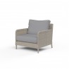 Manhattan Club Chair in Canvas Granite w/ Self Welt - Front Side Angle