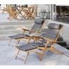 Cane-Line Flip Deck Chair With Dark Grey Cushion