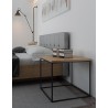 TemaHome Gleam 20x20 Wood Top Side Table in Oak & Black - Lifestyle