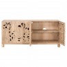  Essentials For Living Flora Media Sideboard - Front with Opened Cabinet