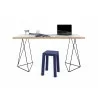TemaHome Flow Desk in Pure White with Plywood Edge & Black Lacquered Steel - Contents - TemaHome Flow Desk in Pure White with Plywood Edge & Black Lacquered Steel - Contents