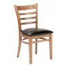 European Beechwood Wood Dining Chair - FLS-05S - European Beechwood Wood Dining Chair - FLS-05S - Walnut with Cushion