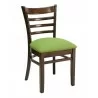 European Beechwood Wood Dining Chair - FLS-05S - Front with Green Cushion - European Beechwood Wood Dining Chair - FLS-05S - Front with Green Cushion