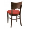European Beechwood Wood Dining Chair - FLS-11S - Back with Red Cushion