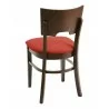 European Beechwood Wood Dining Chair - FLS-11S - Back with Red Cushion - European Beechwood Wood Dining Chair - FLS-11S - Back with Red Cushion