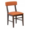 European Beechwood Wood Dining Chair - Orange - Front