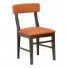European Beechwood Wood Dining Chair - Orange - Front - European Beechwood Wood Dining Chair - Orange - Front