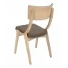 European Beechwood Wood Dining Chair - Grey - Back - European Beechwood Wood Dining Chair - Grey - Back