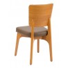 European Beechwood Wood Dining Chair - Mahogany - Back