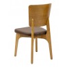 European Beechwood Wood Dining Chair - Mahogany - Back