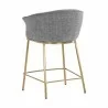 Sunpan Nadine Counter Stool Chacha Grey - Back Side Angle - Sunpan Nadine Counter Stool Chacha Grey - Back Side Angle