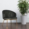 Sunpan Echo Lounge Chair in Gold-Nono Dark Green - Lifestyle