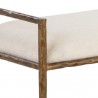 Sunpan Esai Bench in Zenith Alabaster - Seat Closeup Angle