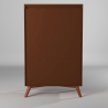 Flynn Large Bar Cabinet w/Drop Down Tray in Acorn/White - Back