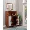 Flynn Large Bar Cabinet w/Drop Down Tray in Acorn/White - Lifestyle 3