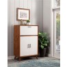 Flynn Large Bar Cabinet w/Drop Down Tray in Acorn/White - Lifestyle 2