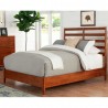 Flynn Retro California King Bed w/Slat Back Headboard in Acorn - Lifestyle