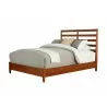 Flynn Retro California King Bed w/Slat Back Headboard in Acorn - Angled - Flynn Retro California King Bed w/Slat Back Headboard in Acorn - Angled