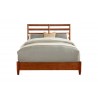 Flynn Retro California King Bed w/Slat Back Headboard in Acorn - Front