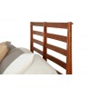 Flynn Retro California King Bed w/Slat Back Headboard in Acorn - Detail