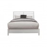 Flynn Retro California King Bed w/Slat Back Headboard, White - Front 