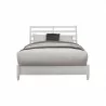 Flynn Retro California King Bed w/Slat Back Headboard, White - Front  - Flynn Retro California King Bed w/Slat Back Headboard, White - Front 