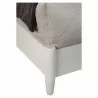 Flynn Retro California King Bed w/Slat Back Headboard, White - Leg - Flynn Retro California King Bed w/Slat Back Headboard, White - Leg