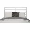 Flynn Retro California King Bed w/Slat Back Headboard, White - Front Board - Flynn Retro California King Bed w/Slat Back Headboard, White - Front Board