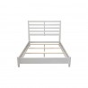 Flynn Retro California King Bed w/Slat Back Headboard, White - Frame