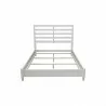 Flynn Retro California King Bed w/Slat Back Headboard, White - Frame - Flynn Retro California King Bed w/Slat Back Headboard, White - Frame