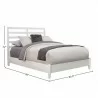 Flynn Retro Standard King Bed w/Slat Back Headboard in White - Bed Dimensions - Flynn Retro Standard King Bed w/Slat Back Headboard in White - Bed Dimensions