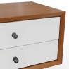 Flynn Small Nightstand in Acorn & White - Detail