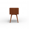 Flynn Small Nightstand in Acorn & White - Side