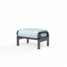 Monterey Ottoman in Canvas Skyline w/ Self Welt - Front Side Angle - Monterey Ottoman in Canvas Skyline w/ Self Welt - Front Side Angle