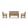 Anderson Teak Classic Bench with 2 Dining Armchair and Rectangular Coffee Table-4